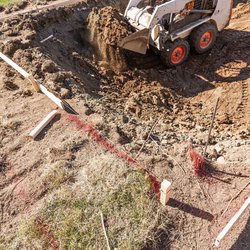 Stonework site preparation and excavation